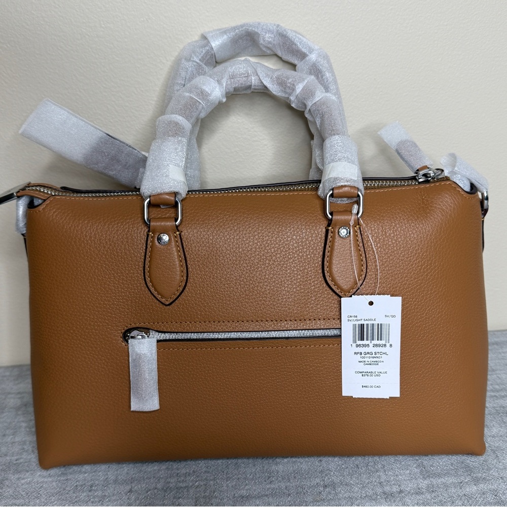 Coach Georgia Satchel Bag in Light Saddle/Silver NWT - Picture 2 of 10